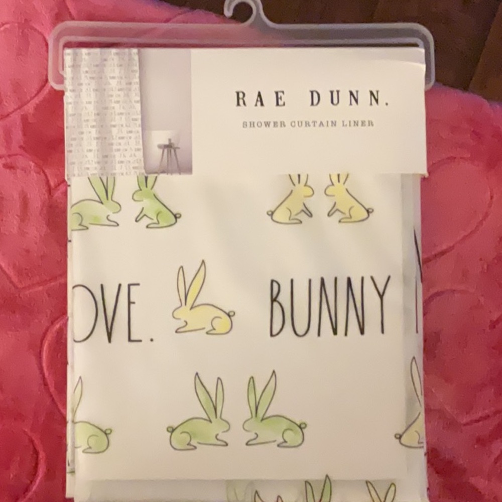 Rae Dunn Bunny Shower Curtain Liner